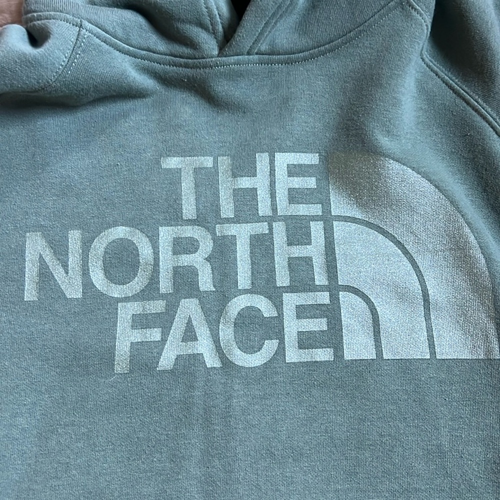 EUC light sage green North Face hoodie 💚